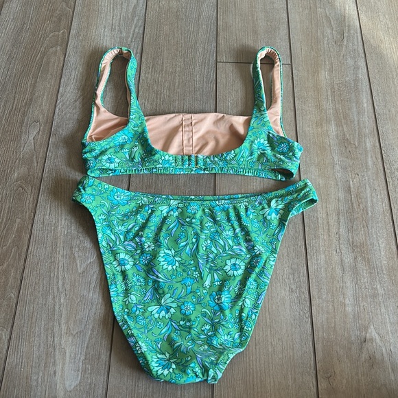J. Crew Marigold Blooms Square Neck and High Waist Bikini - Picture 7 of 16